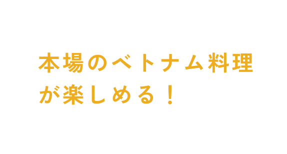本場のベトナム料理が楽しめる！
